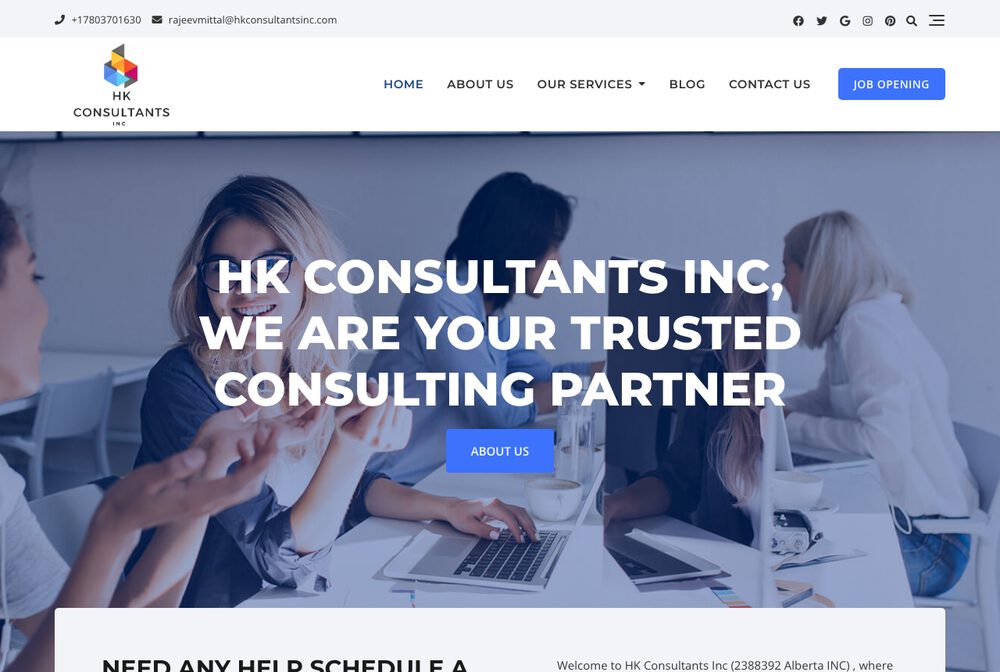 HK Consultants Inc website