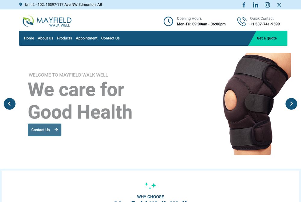 Mayfield Walk Well website